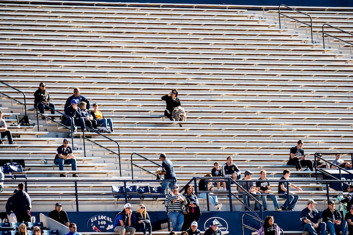 (Chris Detrick  |  The Salt Lake Tribune)  BYU fans before the game against San Jose State at LaVell Edwards Stadium Saturday, October 28, 2017.  