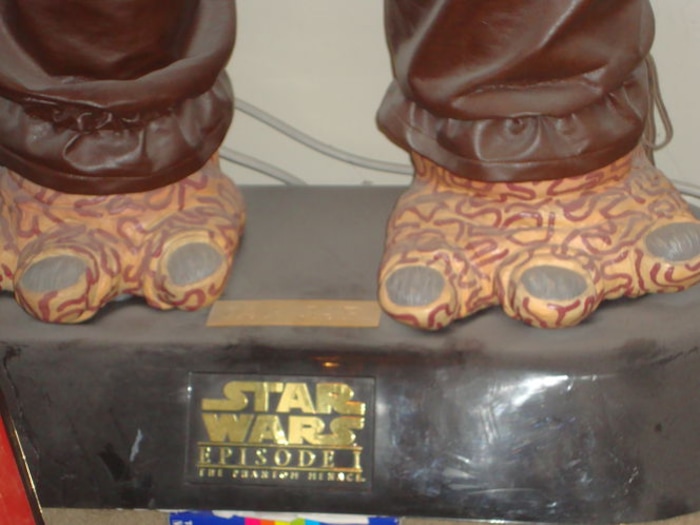 (Courtesy of De, KSL.com) A Salt Lake City man is selling a 7-foot-tall Jar Jar Binks statute he purchased 20 years ago.