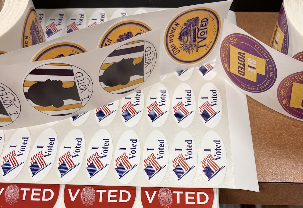 Millard County is sending voters a mix of older stickers and generic ones — but other counties have more unique designs specific to 2026.