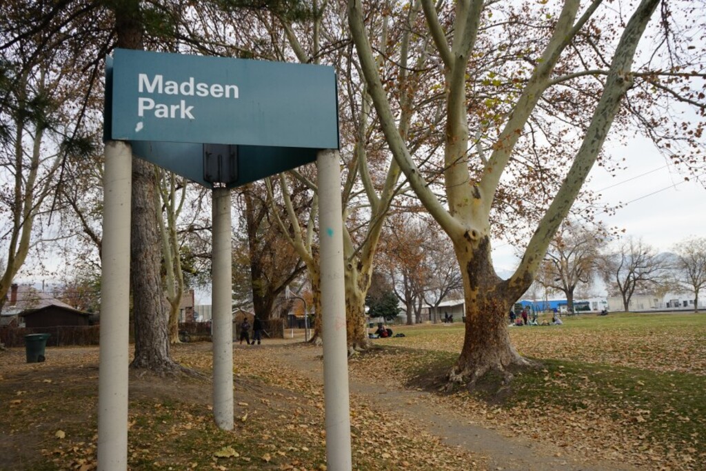 (Emily Means | KUER News) The Salt Lake City Mayor’s Office said the closure of Madsen Park is likely the first time a public park has been shut down because of safety concerns.