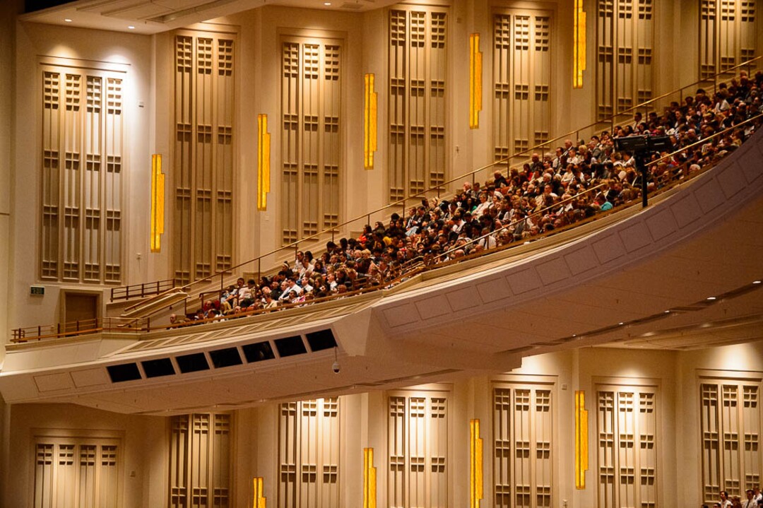 (Trent Nelson  |  The Salt Lake Tribune)  Attendees during the morning session of the189th Annual General Conference of The Church of Jesus Christ of Latter-day Saints in Salt Lake City on Sunday April 7, 2019.