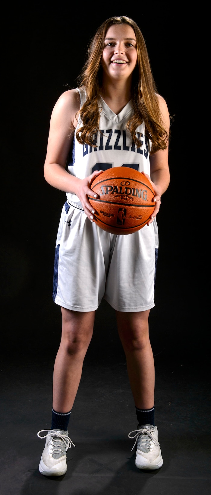 (Steve Griffin  |  The Salt Lake Tribune)  Prep basketball Breaunna Gillen, Copper Hills, in the Salt Lake Tribune studio in Salt Lake City Tuesday April 10, 2018.