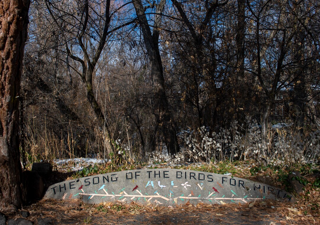 (Rick Egan  |  The Salt Lake Tribune)      One of the many mosiac's in Allen Park. All residents of Allen Park have to be out by the end of the day Monday, Jan. 14, 2019.