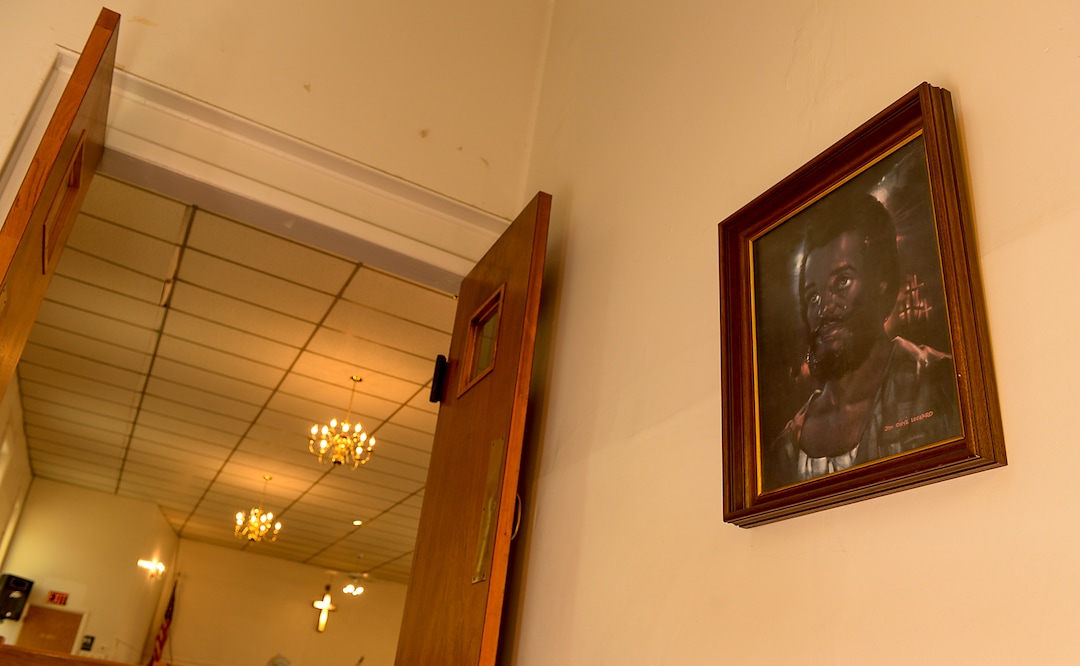 Leah Hogsten  |  The Salt Lake Tribune   The entryway to the Trinity African Methodist Episcopal (AME) Church, Aug. 14, 2018. The Rev. Nurjhan Govan of the Trinity African Methodist Episcopal (AME) Church is retiring Aug. 26, 2018.