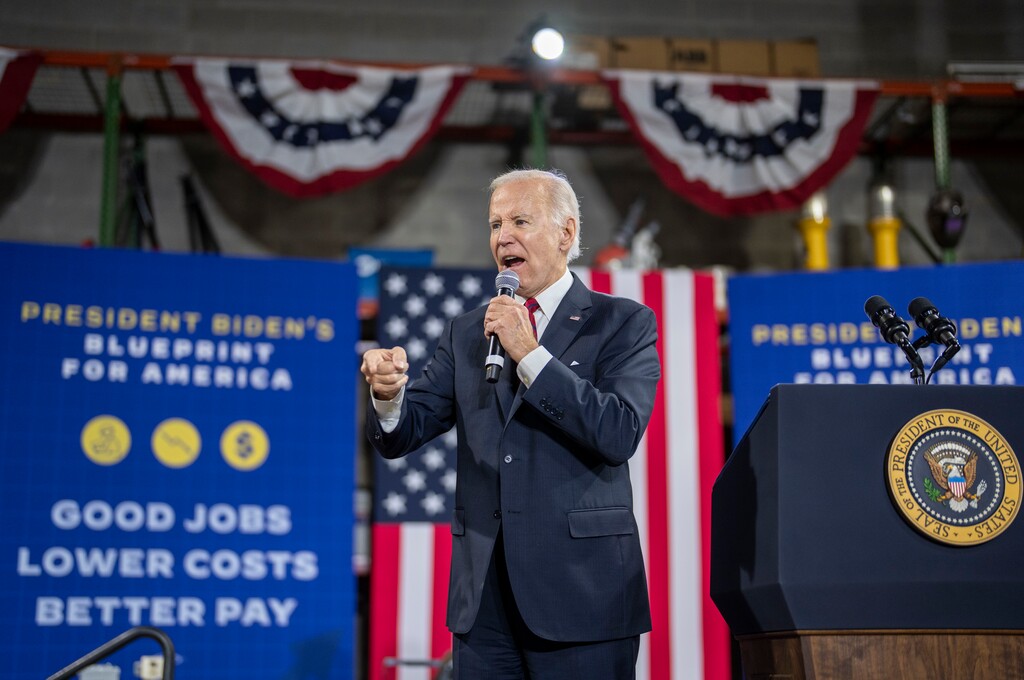 (Doug Mills | The New York Times)

President Joe Biden delivers remarks on the economy at the Steamfitters Local 602 union hall, in Springfield, Va. on Wednesday, Jan. 26, 2023.