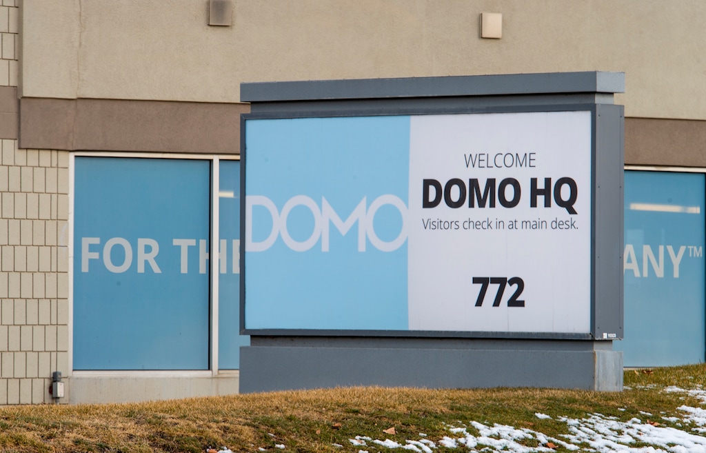 (Rick Egan | The Salt Lake Tribune) DOMO office buildings on Utah Valley Drive in American Fork,Thursday, Jan. 9, 2020.