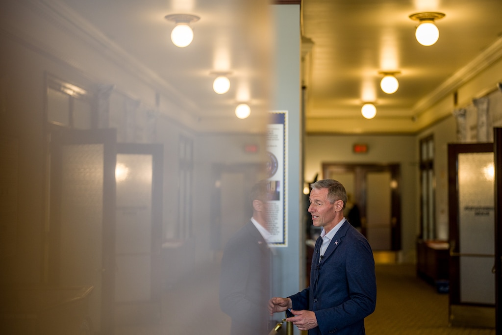 (Trent Nelson  |  The Salt Lake Tribune) Rep. Mike Kennedy in Salt Lake City on Wednesday, Oct. 1, 2025.