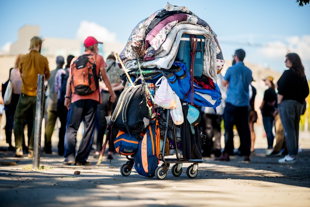 (Trent Nelson  |  The Salt Lake Tribune) Officials announce the location of a legal homeless camp in Salt Lake City on Thursday, Sept. 14, 2023.