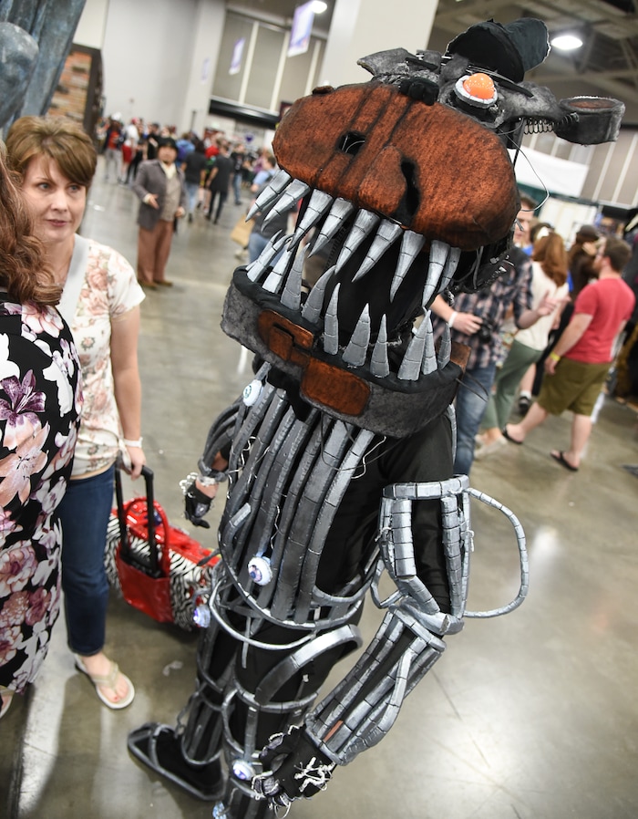(Francisco Kjolseth  |  The Salt Lake Tribune)  Aidan Clinard, 14, as Molten Freddy attends the start of FanX Salt Lake Comic Convention at the Salt Palace in Salt Lake City Thursday, Sept. 6, 2018, during the three-day pop culture convention.