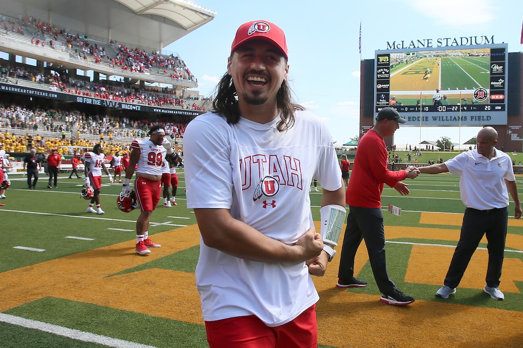 (Jerry Larson | AP) Utah quarterback Cameron Rising (7) reacts as they defeated Baylor 20-13 in an NCAA college football game, Saturday, Sept. 9, 2023, in Waco, Texas.