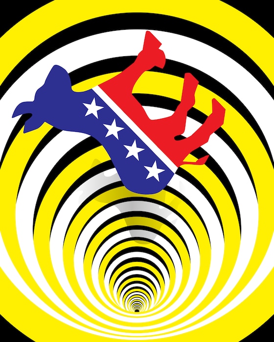 "Win, lose or draw, there's no legitimacy in America anymore," writes Frank Bruni. (Ben Wiseman/The New York Times) --