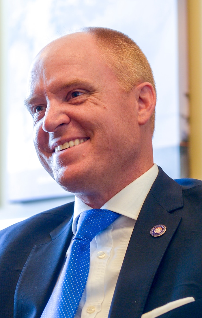 Leah Hogsten | The Salt Lake Tribune Justin Harding, chief of staff to Utah Gov. Gary Herbert, July 16, 2018. Harding manages the governorÕs executive office and staff, coordinates the governorÕs cabinet and stands as proxy for Gov. Herbert in formal government business.