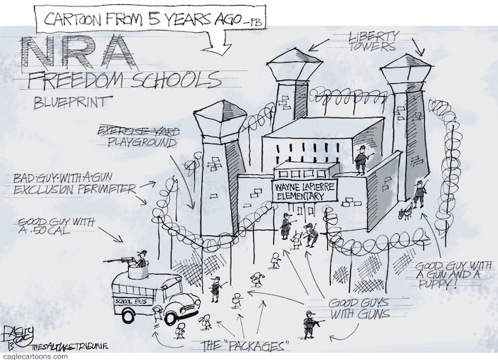 This Pat Bagley cartoon appears in The Salt Lake Tribune on Friday, Feb. 23, 2018.