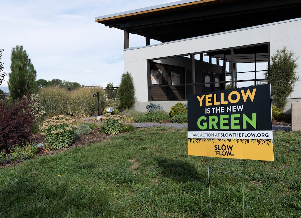 (Rick Egan | The Salt Lake Tribune) Tips on how to save water, at Conservation Garden Park on the grounds of the Jordan Valley Water Conservancy District, on Wednesday, Sept. 14, 2022.