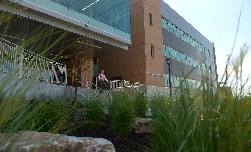 Leah Hogsten | The Salt Lake Tribune
Weber State University celebrated the completion of the Tracy Hall Science Center for scientific, mathematical and engineering learning and research, Wednesday, August 24, 2016.