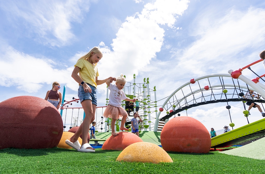 (Rick Egan | The Salt Lake Tribune) Children play at Bingham Creek Regional Park in South Jordan on Thursday, June 22, 2023.