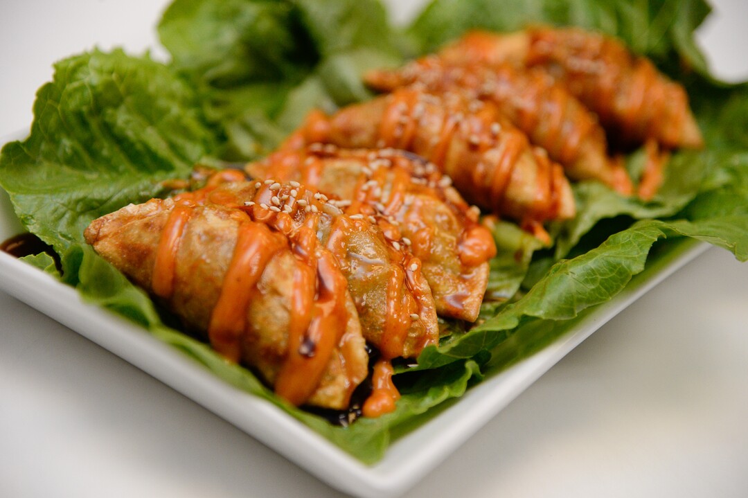 (Francisco Kjolseth  |  The Salt Lake Tribune)  Korean meat or vegetable dumplings called Mandoo at the Angry Korean fusion restaurant in South Jordan.