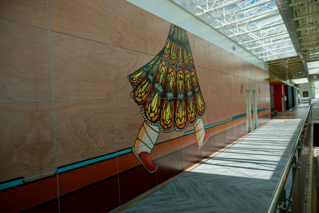(Zak Podmore | The Salt Lake Tribune) A mural at the Utah Navajo Health Systems clinic in Montezuma Creek based on a painting by local artist Gilmore Scott.