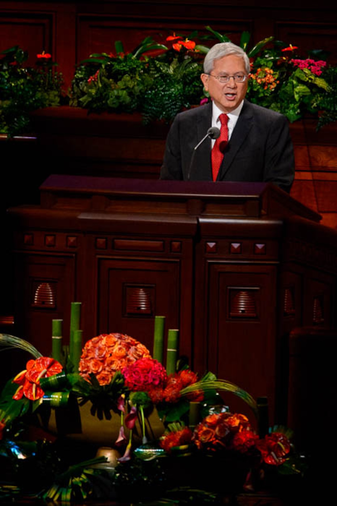 (Trent Nelson | The Salt Lake Tribune)  Gerrit W. Gong speaks at the General Conference of The Church of Jesus Christ of Latter-day Saints in Salt Lake City, Saturday Oct. 6, 2018.
