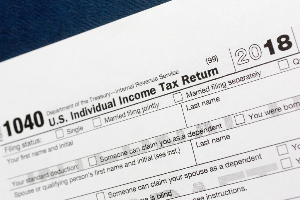 (Mark Lennihan | AP photo)

This July 24, 2018, photo shows a portion of the 1040 U.S. Individual Income Tax Return form for 2018.