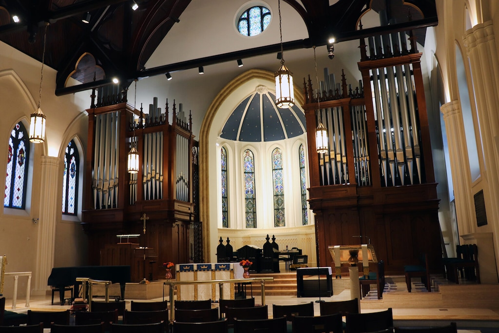 (Adelle M. Banks | RNS) The new organ, made in Utah, at Church of the Epiphany on Tuesday, Oct. 21, 2025, in Manhattan's Upper East Side in New York.