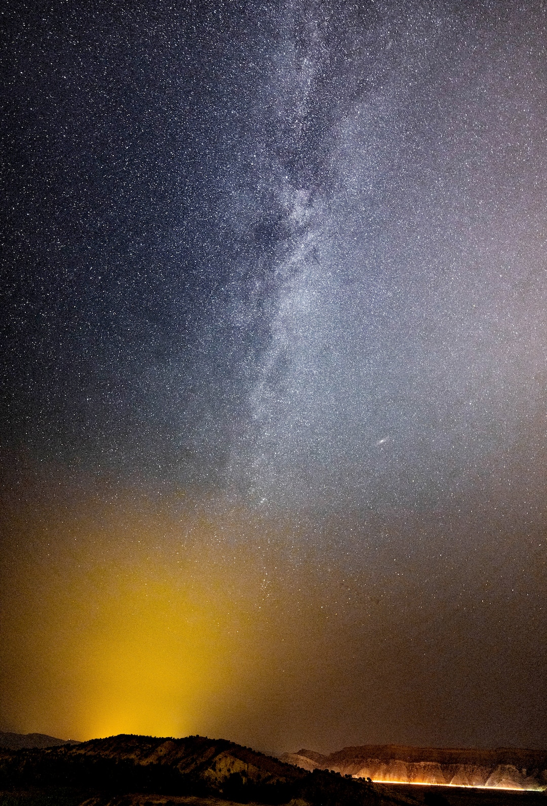 (Francisco Kjolseth | The Salt Lake Tribune) Light pollution refracts with the smoke created by the California and Oregon fires, degrading the view at Steinaker State Park, a certified International Dark Skies Park Monday, Aug. 9, 2021.