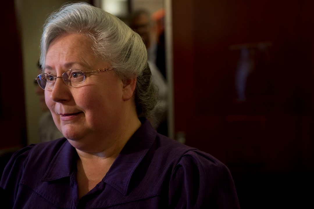 (Jeremy Harmon  |  The Salt Lake Tribune) Norma Richter speaks to reporters after a UEP hearing in Salt Lake City on Tuesday, June 18, 2019. 