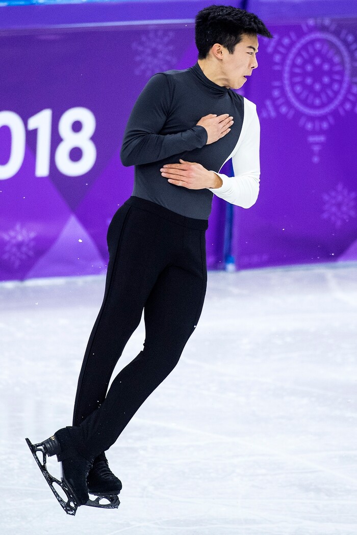 (Chris Detrick  |  The Salt Lake Tribune)  Salt Lake City's Nathan Chen competes in the Men Single Skating Short Program at Gangneung Ice Arena during the Pyeongchang 2018 Winter Olympics Friday, Feb. 16, 2018. Chen finished with a score of 82.27.