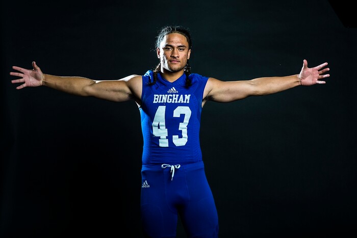 (Chris Detrick | The Salt Lake Tribune) Bingham's Lolani Langi poses for a portrait Friday, December 15, 2017.