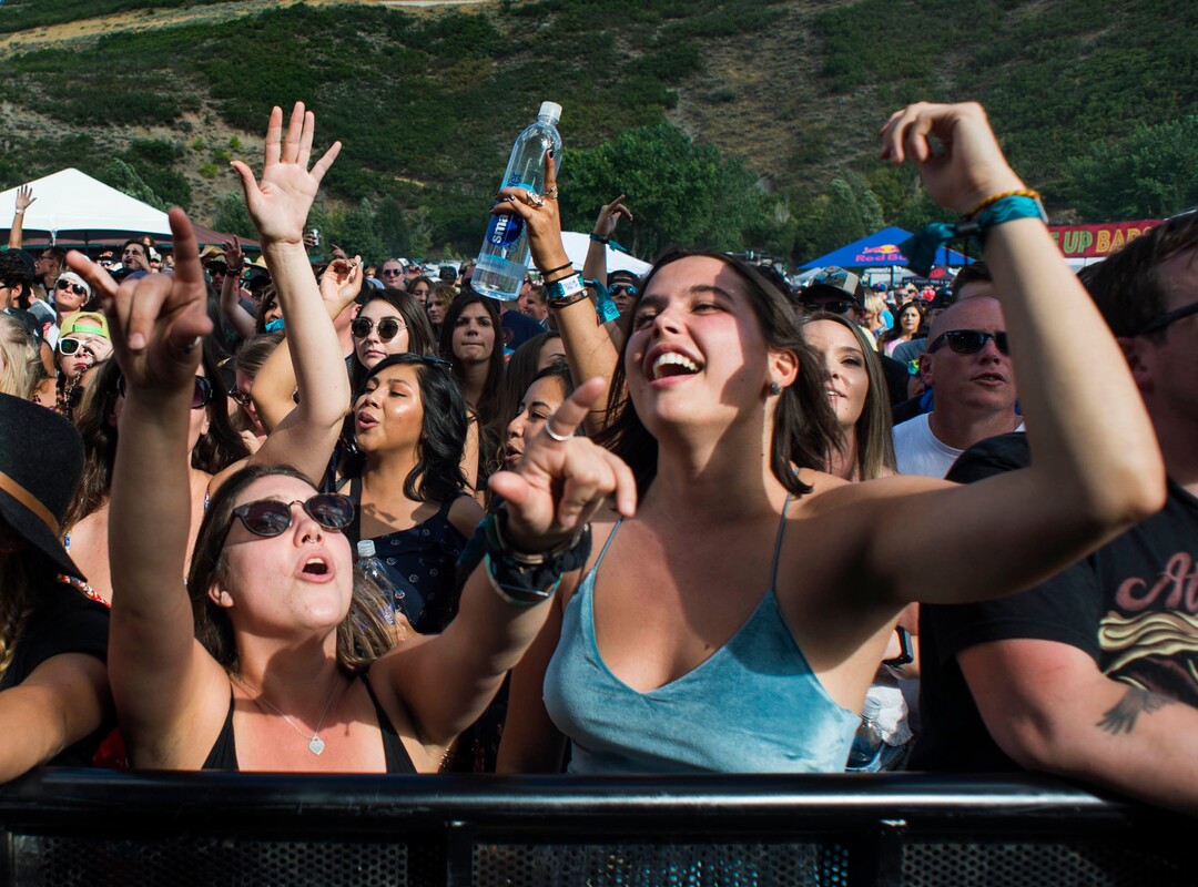 (Rick Egan  |  The Salt Lake Tribune)  Reggae fans cheer as Tribal Seeds take the stage at the Reggae Rise Up Music Festival, at the Rivers Edge near Heber City. Saturday, Aug. 25, 2018.