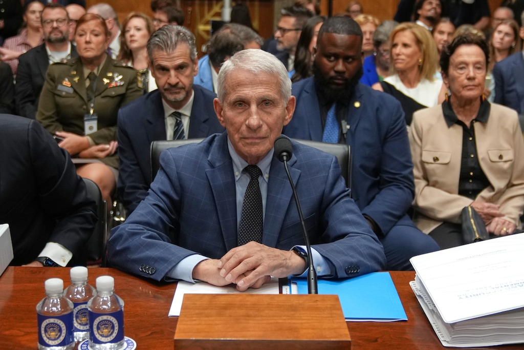 Dr. Anthony Fauci appears before the Senate Homeland Security and Governmental Affairs Committee at the Capitol, Wednesday, July 29, 2026, in Washington. (AP Photo/Allison Robbert)
