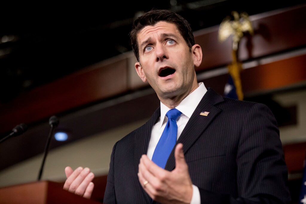 House Speaker Paul Ryan of Wis., speaks at his weekly news conference on Capitol Hill in Washington, Thursday, Nov. 17, 2016. (AP Photo/Andrew Harnik)