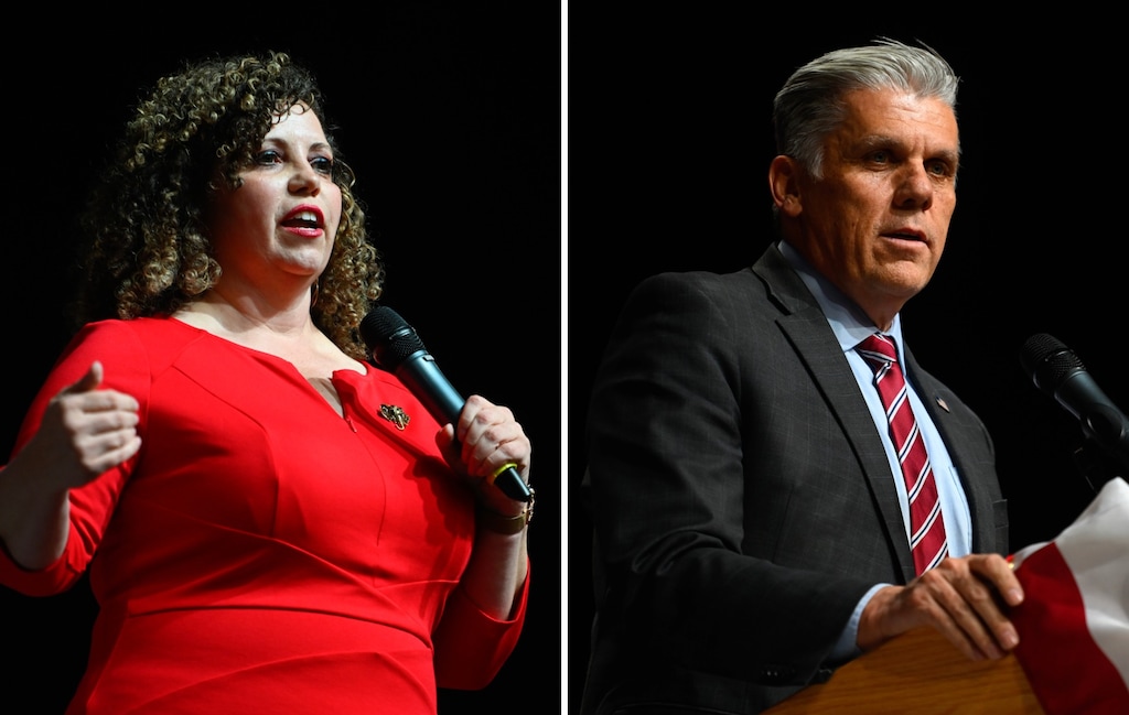 (Alex Goodlett | Special to The Tribune) Candidates for the Republican nomination for Congressional District 3: Celeste Maloy, left, and Phil Lyman.