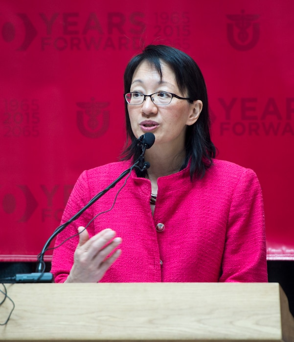 (Rick Egan | The Salt Lake Tribune) Vivian Lee speaks at a news conference celebrating the University of Utah Hospital on Friday, July 10, 2015.