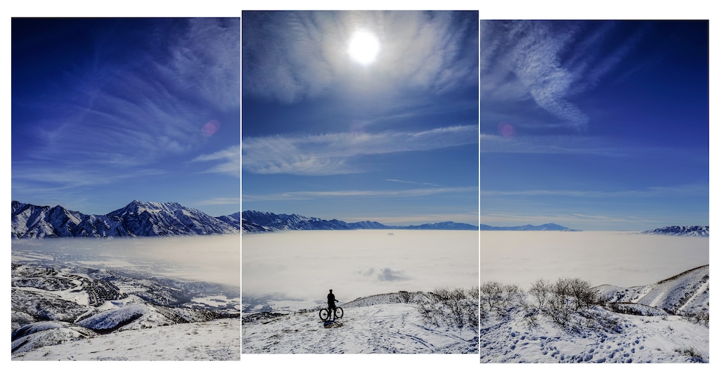 Francisco Kjolseth | Tribune file photo) Jason Dunn of Draper seeks higher, cleaner air as he rides his bike to a peak overlooking the obscured Utah county as air quality continues to deteriorate with inversion conditions trapping cold air. A new poll usggests while many Utahns are aware of the state's air quality problems, relatively few residents are taking personal action to address the issue.