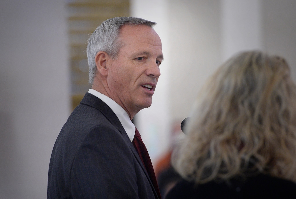 Scott Sommerdorf   |  The Salt Lake Tribune  
Rep. Kay Christofferson, R-Lehi, speaking in 2017, is seeking $50,000 toward calling a constitutional convention.