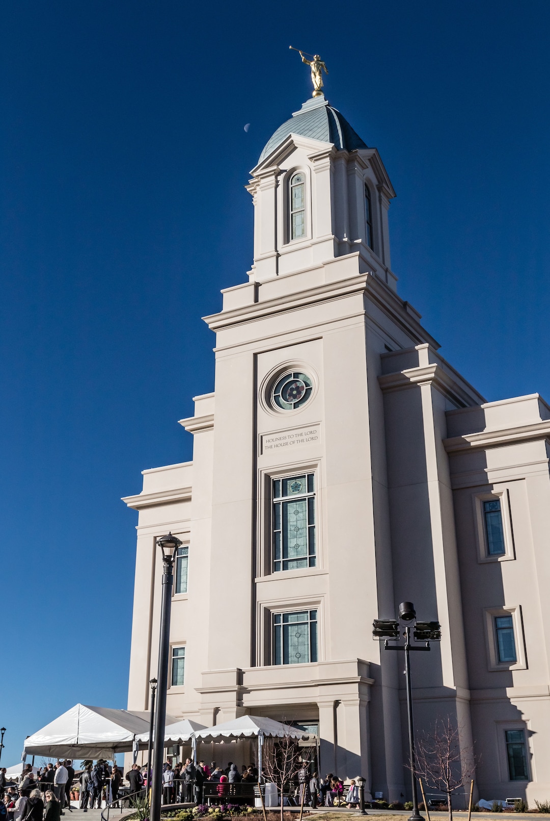 (Courtesy of the LDS Church) Elder Holland remarked while observing the sacred occasion of the Cedar City Utah Temple dedication. “I sit here looking at these people and looking at these mountains and think how lovely was the morning.”