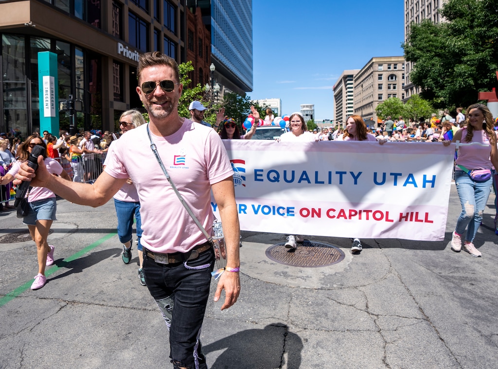 (Rick Egan | The Salt Lake Tribune)  Equality Utah's Executive Director Troy Williams walks in the Pride Parade on Sunday, June 4, 2023. A former Republican candidate for Salt Lake County clerk and the Utah Legislature is suing the group.
