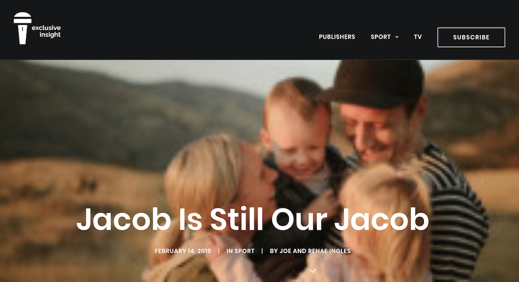 (from of Exclusive Insight) Joe Ingles of the Utah Jazz and his wife Renae wrote a Feb. 13, 2019 post on Exclusive Insight about his son Jacob, who is autistic.