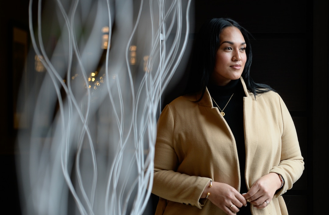 (Francisco Kjolseth | The Salt Lake Tribune)  Veronica Pome’e, the first Polynesian woman to be featured in Sports Illustrated's swimsuit edition, visits Utah to speak at the sixth annual National Pacific Island Violence Prevention Conference held in Salt Lake City April 11-13, 2019.
