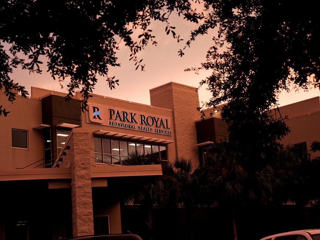 (Michael Adno | The New York Times) Acadia Healthcare’s Park Royal Hospital in Fort Myers, Fla., on Aug. 23, 2024. Acadia Healthcare is holding people against their will to maximize insurance payouts, a Times investigation found.