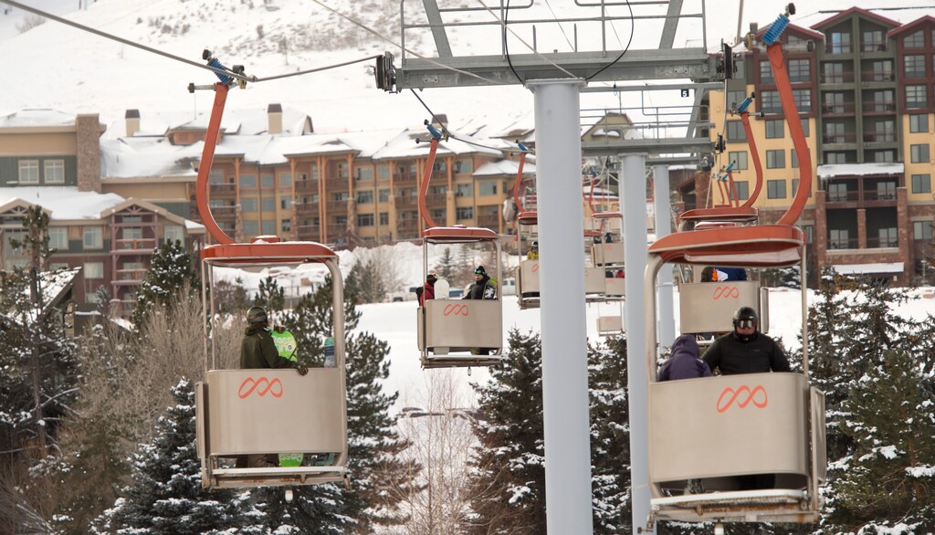 (Tribune file photo by Rick Egan) A series of late-February snowstorms helped lodging properties at Utah's mountain resorts, such as these units at the Canyons base of Park City Mountain, to bounce back a bit from a poor start to winter.