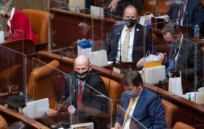 (Francisco Kjolseth  | The Salt Lake Tribune) The Utah Legislature convenes at the state Capitol on Tuesday, Jan. 19, 2020, to begin 45 days of policymaking along with heightened security following armed protest and in the midst of the coronavirus pandemic.