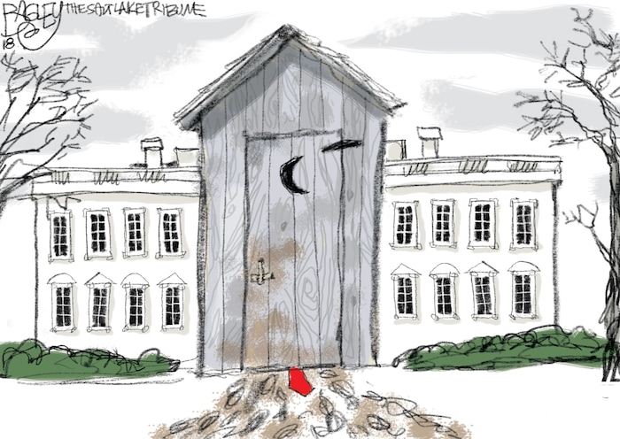 This Pat Bagley cartoon appears in the Salt Lake Tribune on Sunday, Jan. 14, 2018.