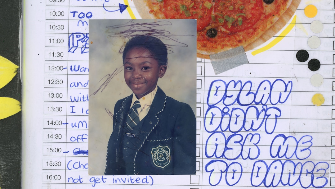 (Rob Pollock  |  Sundance Institute) Director Milisuthando Bongela features an image of herself as a child, in "Milisuthando," an official selection of the World Documentary competition at the 2023 Sundance Film Festival.