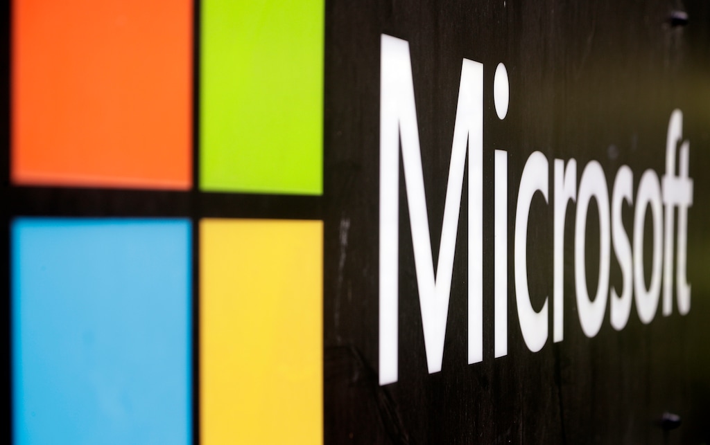 FILE - In this Wednesday, Feb. 3, 2021 file photo, the Microsoft company logo. (AP Photo/Rick Rycroft, File)