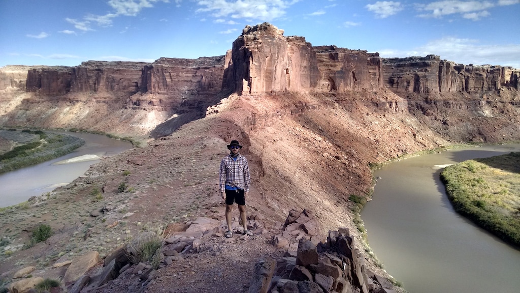 (Photo courtesy of Cody McCarthy)

Tim Glenn at Bowknot Bend, Labyrinth Canyon Wilderness Area, in 2018.