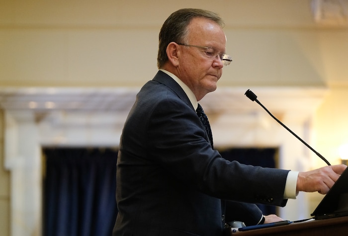 (Francisco Kjolseth | The Salt Lake Tribune) Senate President Stuart Adams , R-Layton, works the remaining hours on the final day of the Legislative session at the Utah Capitol on Thursday, March 14, 2019.