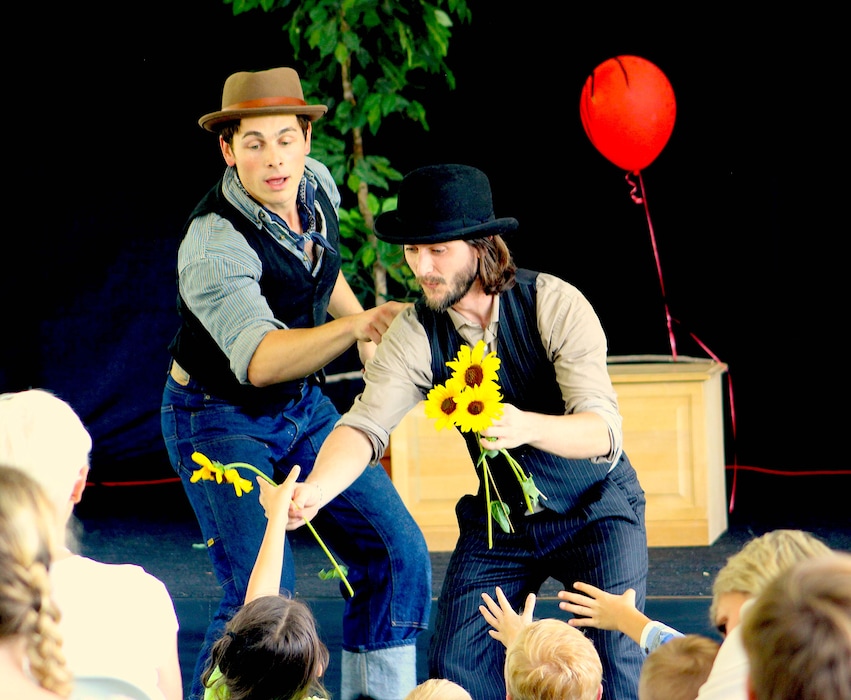 ( Photo courtesy of Leah Kershisnik ) Noah Kershisnik, left, and Trevor Newsome from Quango Follies perform at the Timpanogos Storytelling festival in 2018. The group will perform a version of the same production at the 5th Annual Great Salt Lake Fringe Festival, Aug. 1-11 at The Gateway in Salt Lake City.