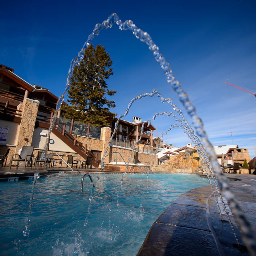 (Trent Nelson | The Salt Lake Tribune)A pool at the Stein Eriksen Lodge in Park City on Thursday Dec. 20, 2018. The Forbes Travel Guide recently named Utah's Stein Eriksen Lodge as one of the most "Luxurious Hotels in the World."